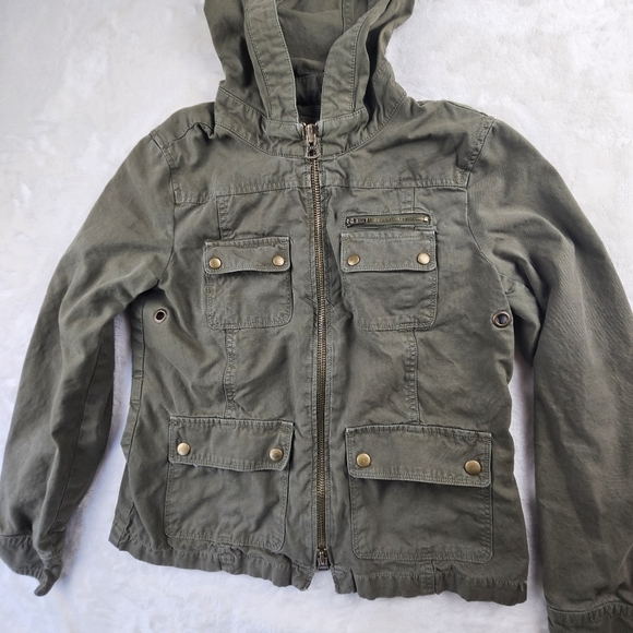 J. Crew Military Jacket 2 Washed & Aged Women’s Army Green Utility parka - Picture 3 of 9